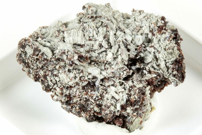 Rare Grey Elpidite Crystals on Rhodochrosite - Canada #317276
